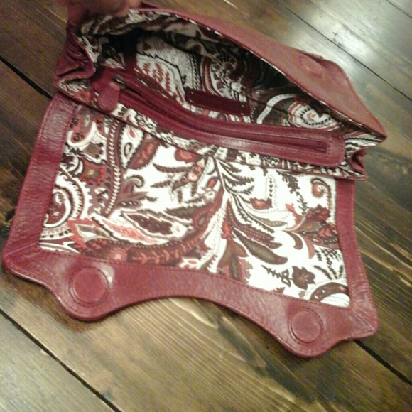 Womens Red Leather Clutch Purse - Picture 4 of 8